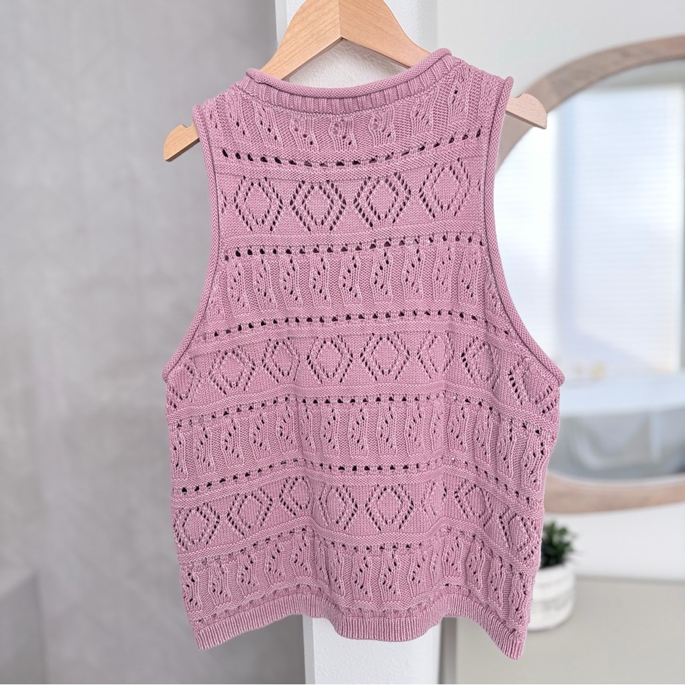 Nation LTD Lina Pointelle Top In Lilac - S - Picture 2 of 8